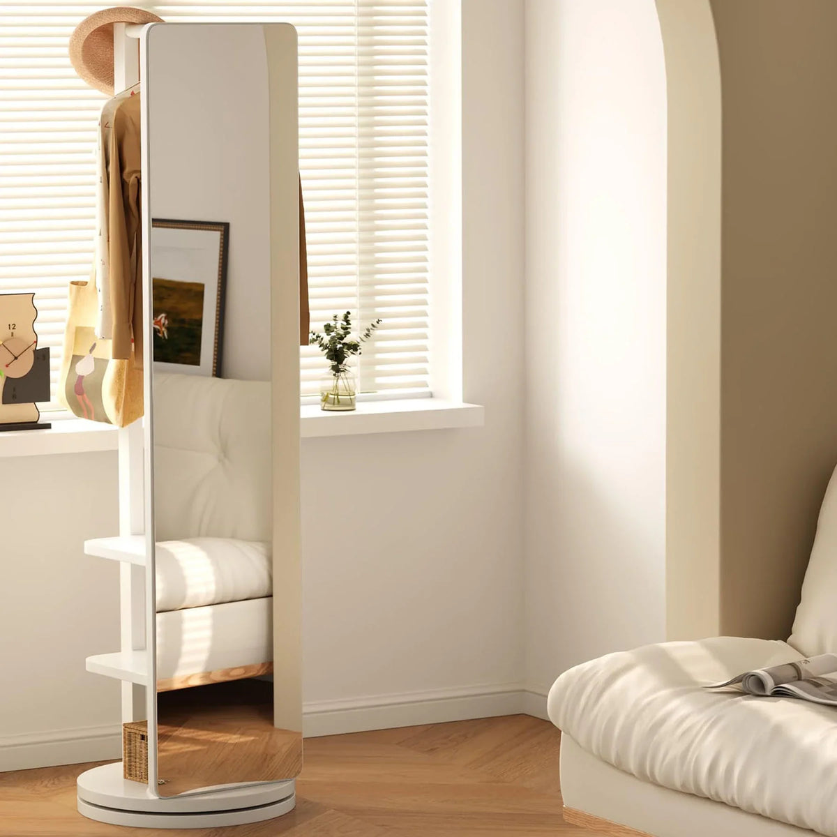 2026 NewFull-Length Mirror on Rubber Wood Frame 65.7 x 17.7 Inches Ideal for Dressing Rooms and Living Spaces for Versatile Use