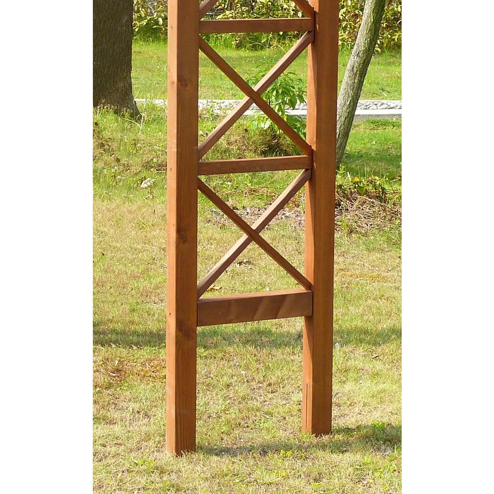 2026 NewNorthbeam Venice 79.5" Wood Arbor - Brown