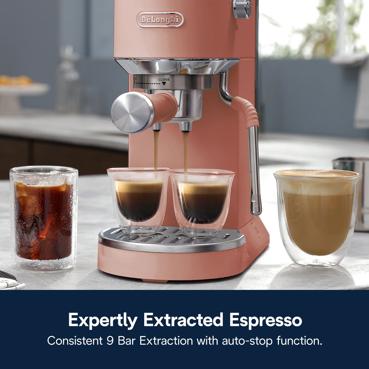 2026 NewDe’Longhi Dedica Duo Espresso Machine, Compact Size with Built in Frother for Latte Art, Brew Espresso, Cold Brew, Lattes & More, Stainless Steel