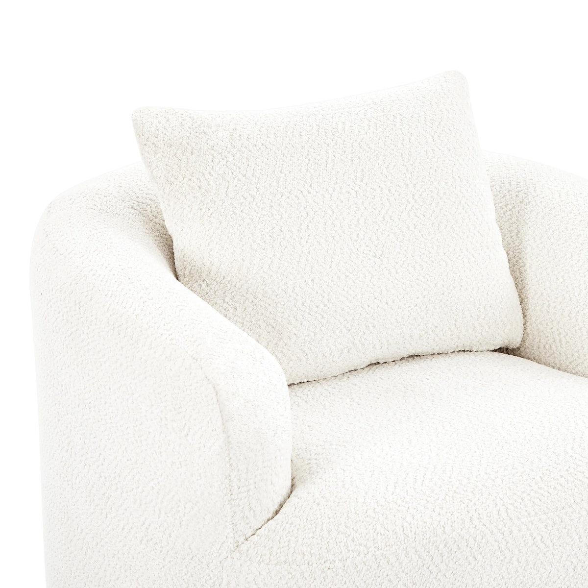 Harper & Bright Designs 360- Swivel Accent Chair, Barrel Chair Swivel Upholstered Sofa Chair with Cushion for Living Room Office, Beige
