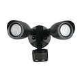 Nuvo Lighting LED Security Light Dual Head With Motion Sensor Black Finish 3000K