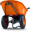 2026 NewSuperHandy Motorized Wheel Barrow - Electric Self-Propulsion, 48V 2Ah Battery, 330lb Capacity, 4 Cu. Ft Tub, DUMP