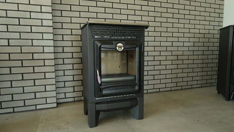 Indoor Multifunctional Wood Burning Stove with Box, Overtop Cooking Stove, Wood Burning Stove, Fire Pit, Tiny House, Fire Place, Farm House
