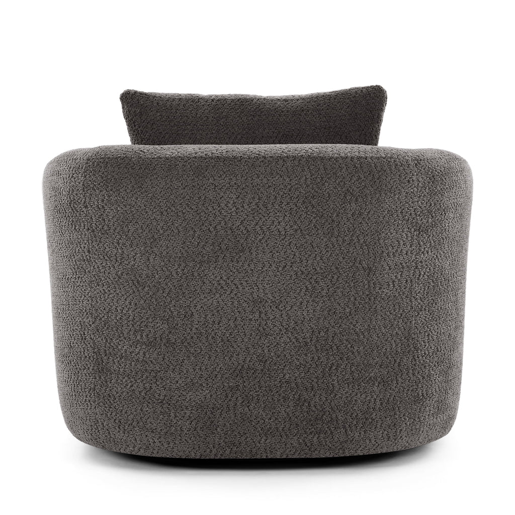 Harper & Bright Designs 360- Swivel Accent Chair, Barrel Chair Swivel Upholstered Sofa Chair with Cushion for Living Room Office, Beige