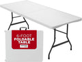 2026 NewAmazing for less 8ft Folding Table White Plastic Portable Long Foldable Tables Indoor Outdoor Party Picnic Camping Fold Table 8 Foot (4ft, 6ft, 8ft)