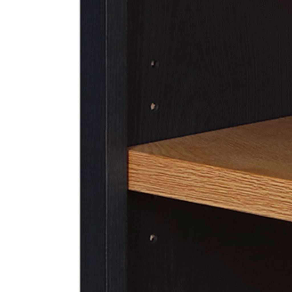 Better Homes & Gardens Juliet Open Arch Bookcase, Rich Black and Light Honey