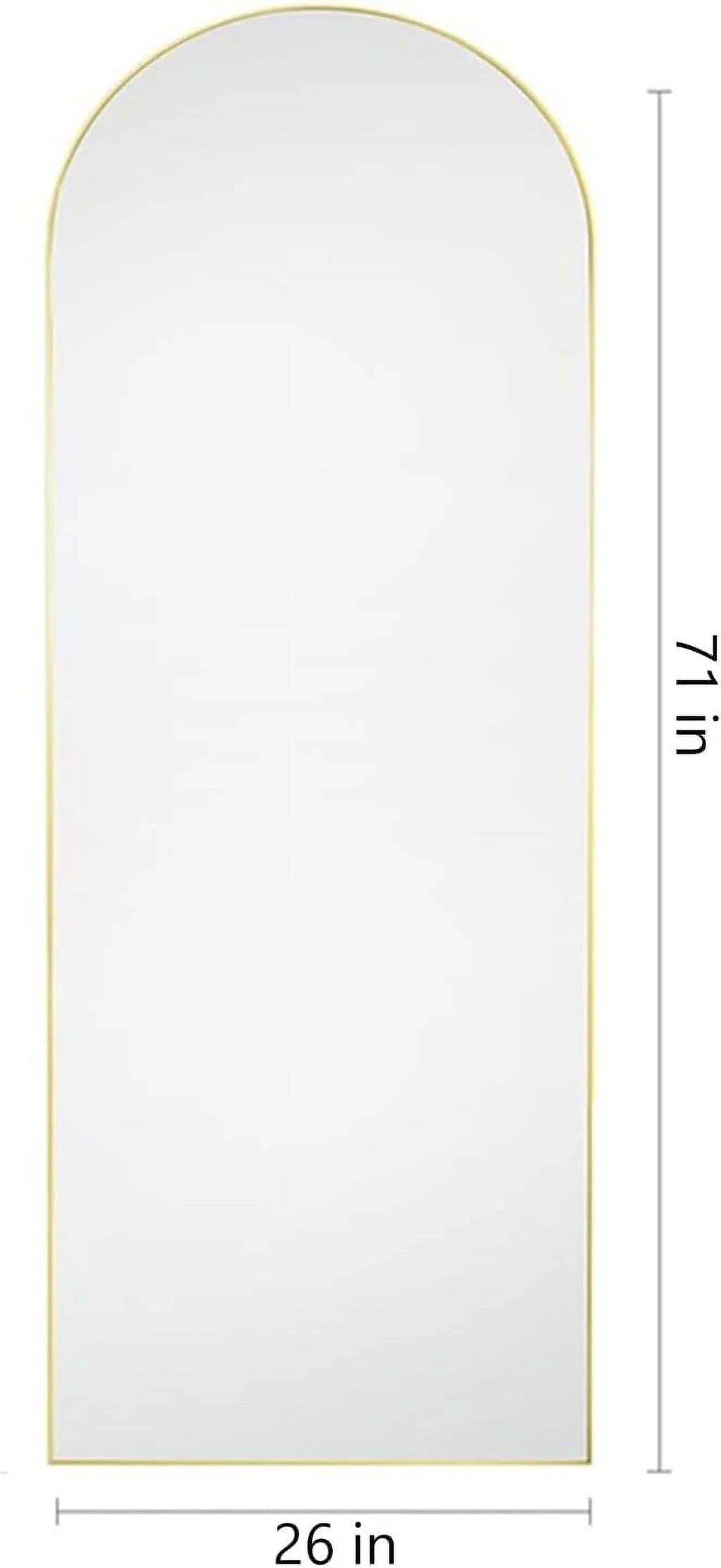 2026 NewArched Full Length Mirror, 71"x26" Large Floor Standing Body Mirror with Stand, Gold