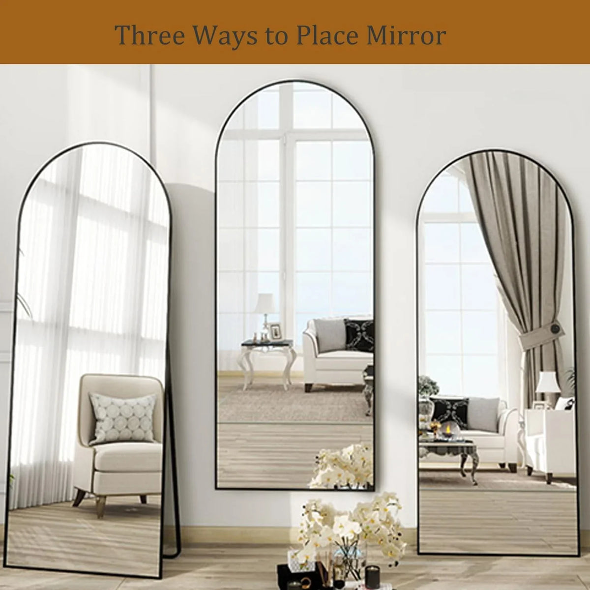 2026 NewArched Full Length Mirror, 71"x26" Large Floor Standing Body Mirror with Stand, Gold