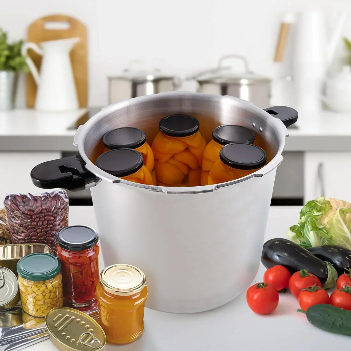 2026 NewUNIFULL 24 Quart/23 Liter Pressure Cooker,Pressure Canner with Pressure Gauge,Pressure Relief Valve - 15 PSI,and Sealing Ring
