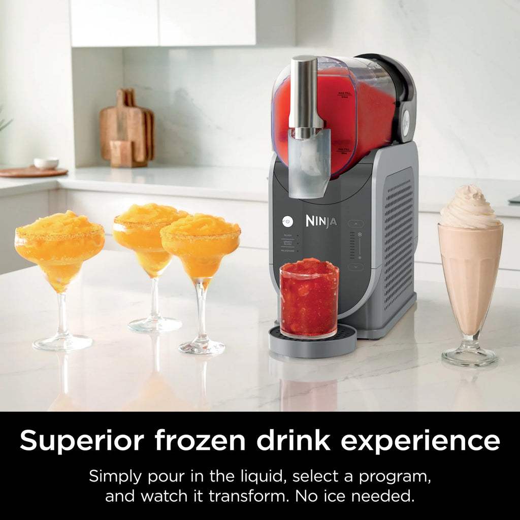 2026 NewNinja SLUSHi with RapidChill Technology, 72 oz. Frozen Drink & Slushie Machine, 3 Presets, Margaritas, Frappes, Dishwasher Safe, Gray, FS300