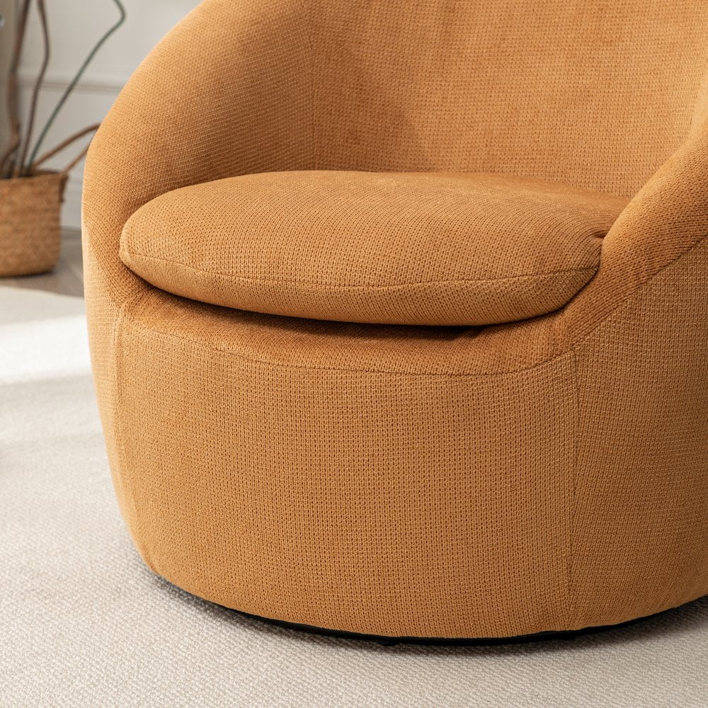 2026 NewRoundhill Furniture Winnie Modern Barrel Chair, 360" Swivel