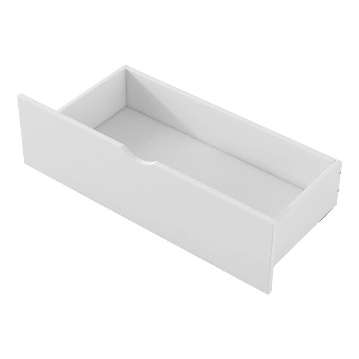 2026 NewEuroco Wood Twin Size Platform Bed with 2 Drawers and Ladder for Kids and Toddlers, White
