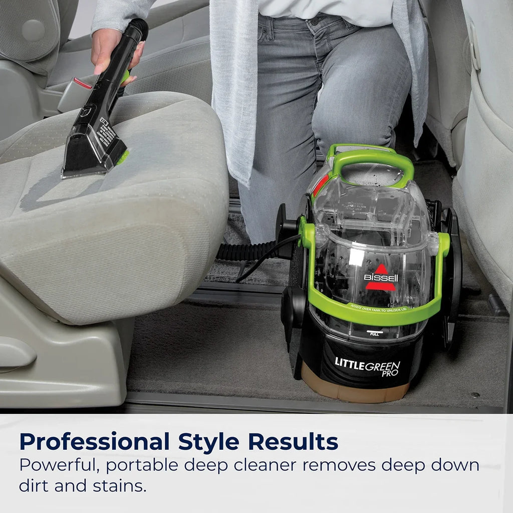 2026 NewBISSELL Little Green Pro Portable Deep Cleaner, for Carpet, Upholstery, and Auto, Compact, Superior Suction, Professional Cleaning, StainProtect Technology, 2505