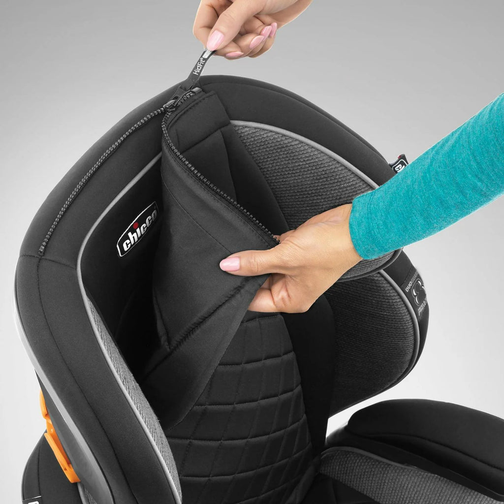 2026 NewChicco KidFit Zip Plus 2-in-1 Belt Positioning Booster Car Seat - Taurus (Black/Grey). New