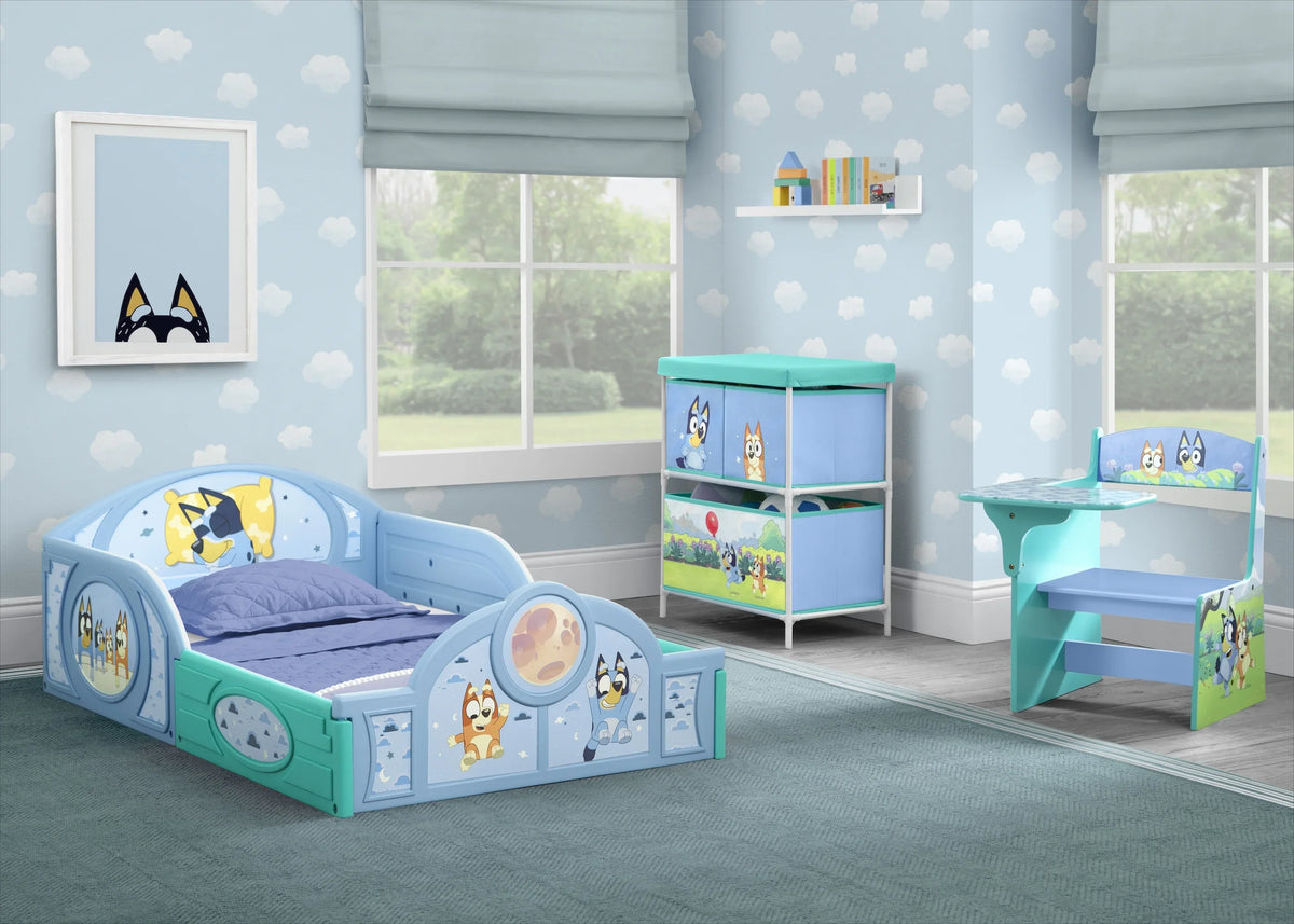 2026 NewBluey 3-Piece Toddler Bedroom Set by Delta Children, Blue