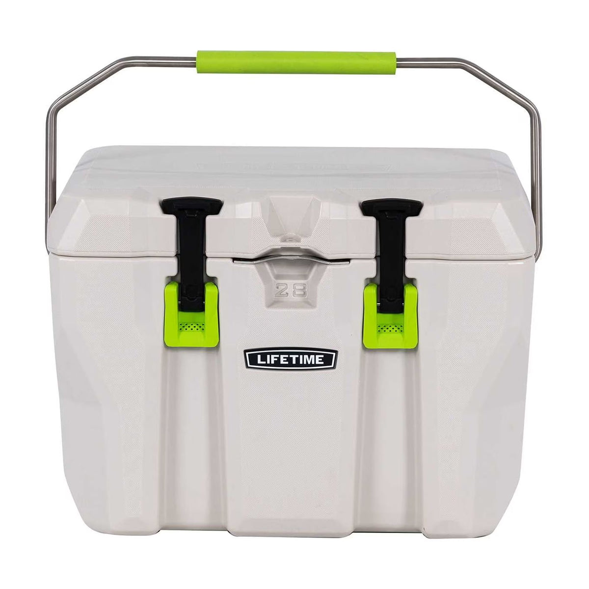 Lifetime 28 qt Bear-Resistant Camping Cooler, Premium High Performance, Ice Retention, Hard Cooler, 20 Can Capacity, Boulder Gray (91289)
