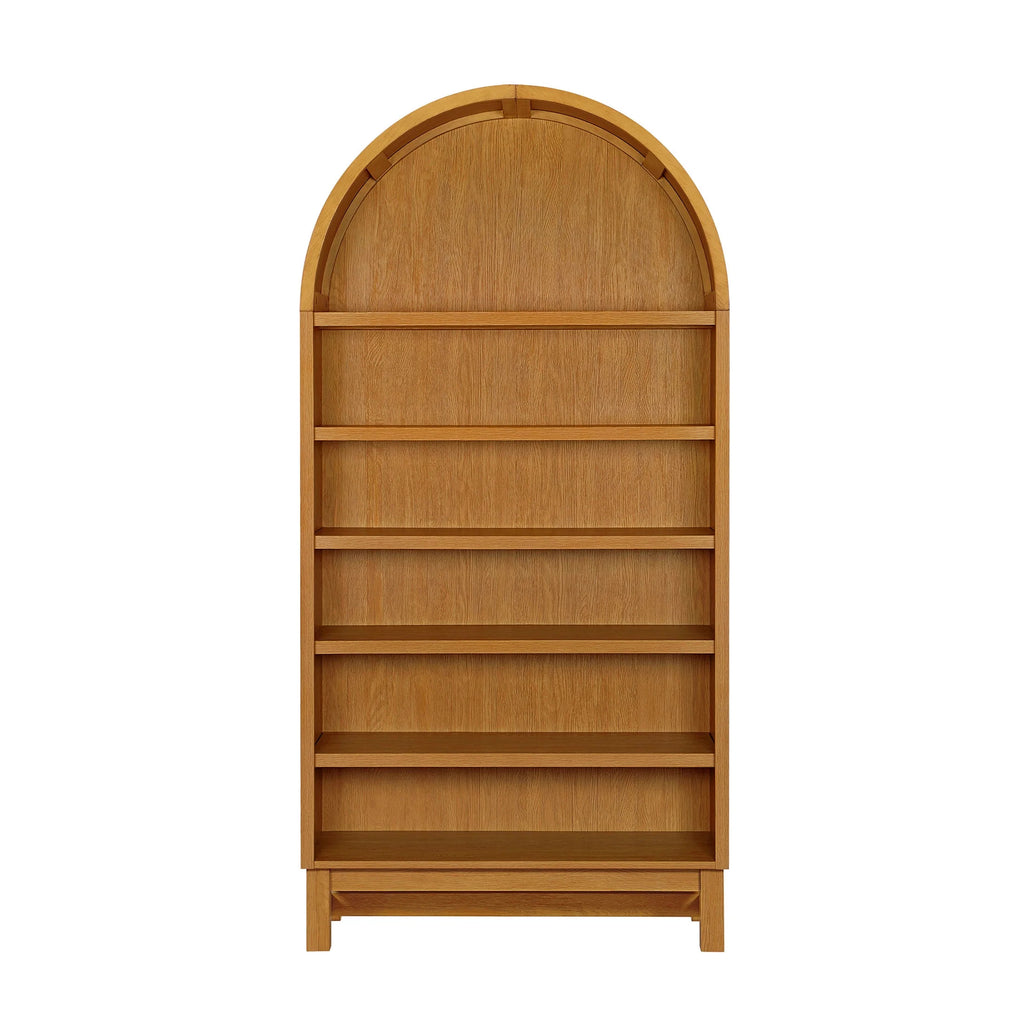 Better Homes & Gardens Juliet Open Arch Bookcase, Rich Black and Light Honey