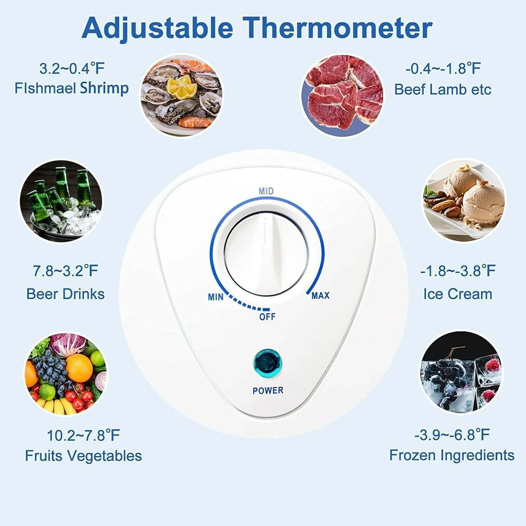 SMAD 5 Cu ft Chest Freezer with Removable Baskets Free-Standing Top Open Door Deep Freezer, White