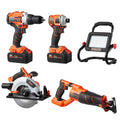 PORTER-CABLE 20V Cordless Brushless 5-Tool Combo Kit with (2) Batteries, Charger & Contractor Bag