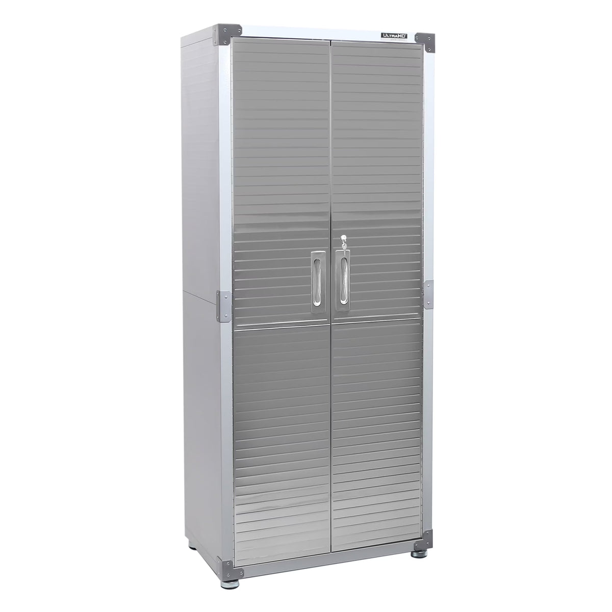 Seville Classics UltraHD Steel Body Lockable Storage Cabinet Organizer Locker Shelving Unit, Graphite, 30" W x 18" D x 72" H