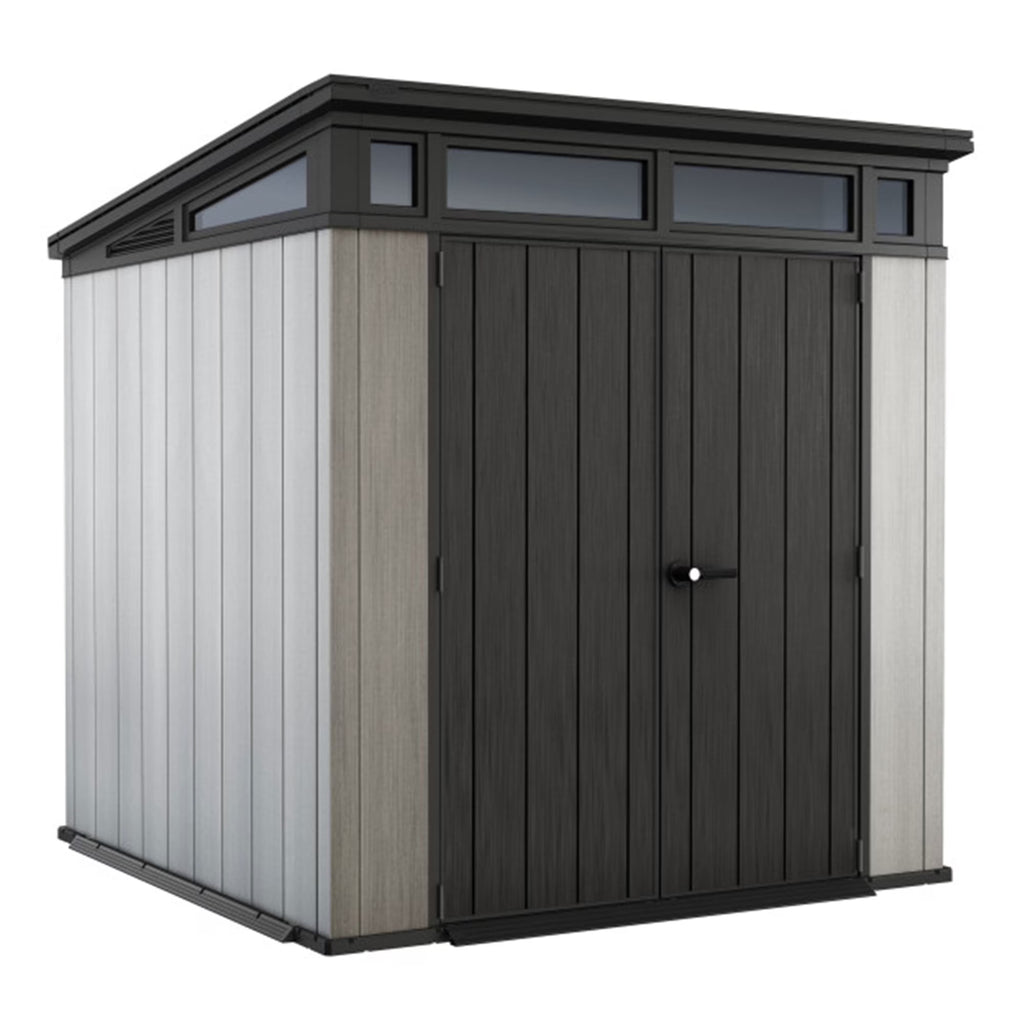 2026 NewKeter Artisan 9x7 Foot Large Outdoor Shed & Floor w/Modern Design, Grey