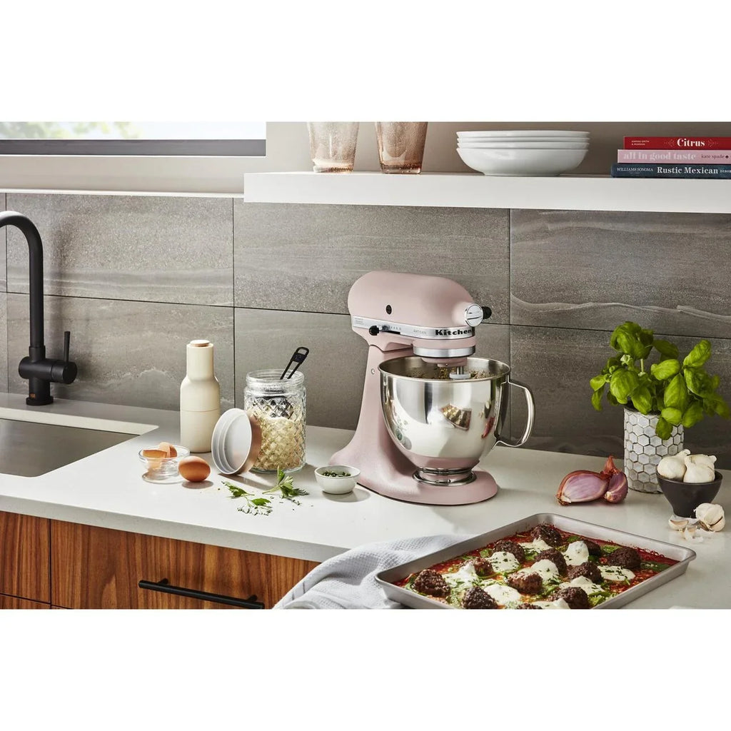 2026 NewKitchenAid Artisan Series 5-Quart Tilt-Head Stand Mixer, Feather Pink, KSM150PS