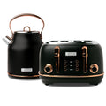 2026 NewHaden Heritage 1500 1.7 Electric Kettle, Matte Black Finish with Copper Accents