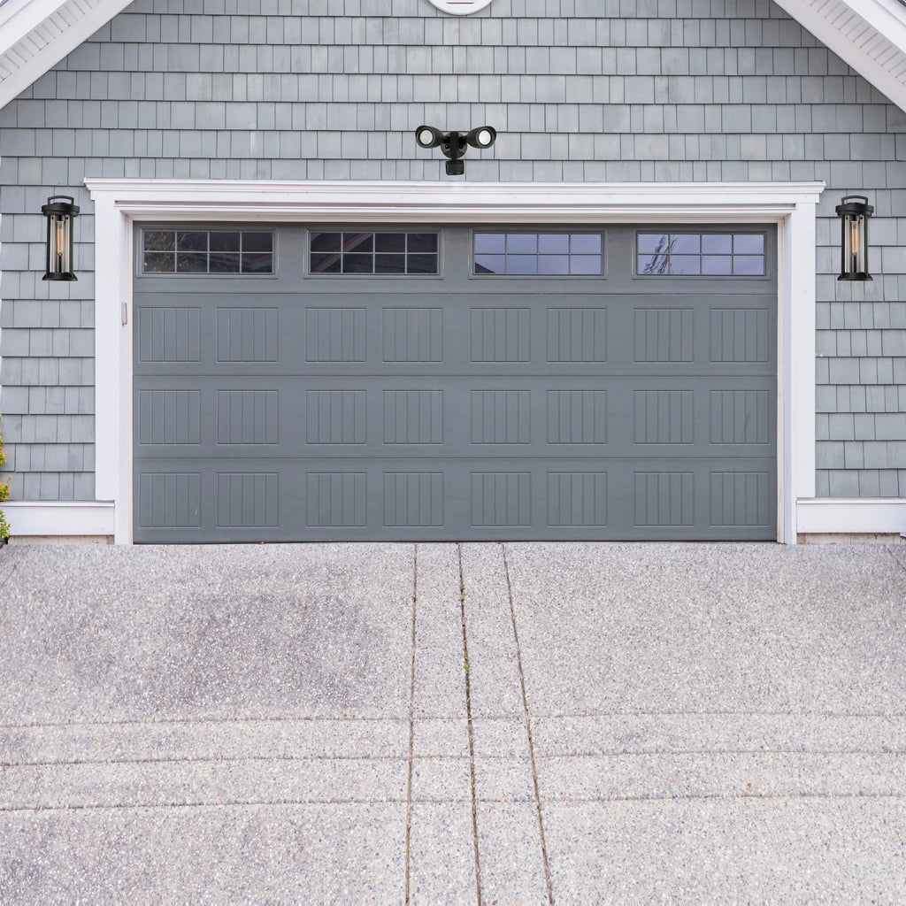 Nuvo Lighting LED Security Light Dual Head With Motion Sensor Black Finish 3000K