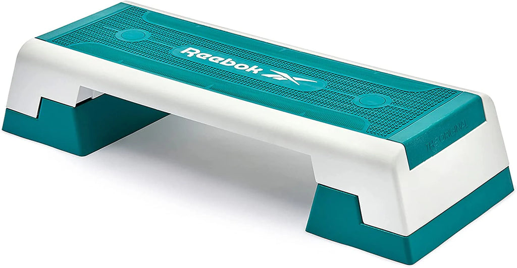 Reebok Fitness Multipurpose Aerobic Strength Training Workout Step, Teal