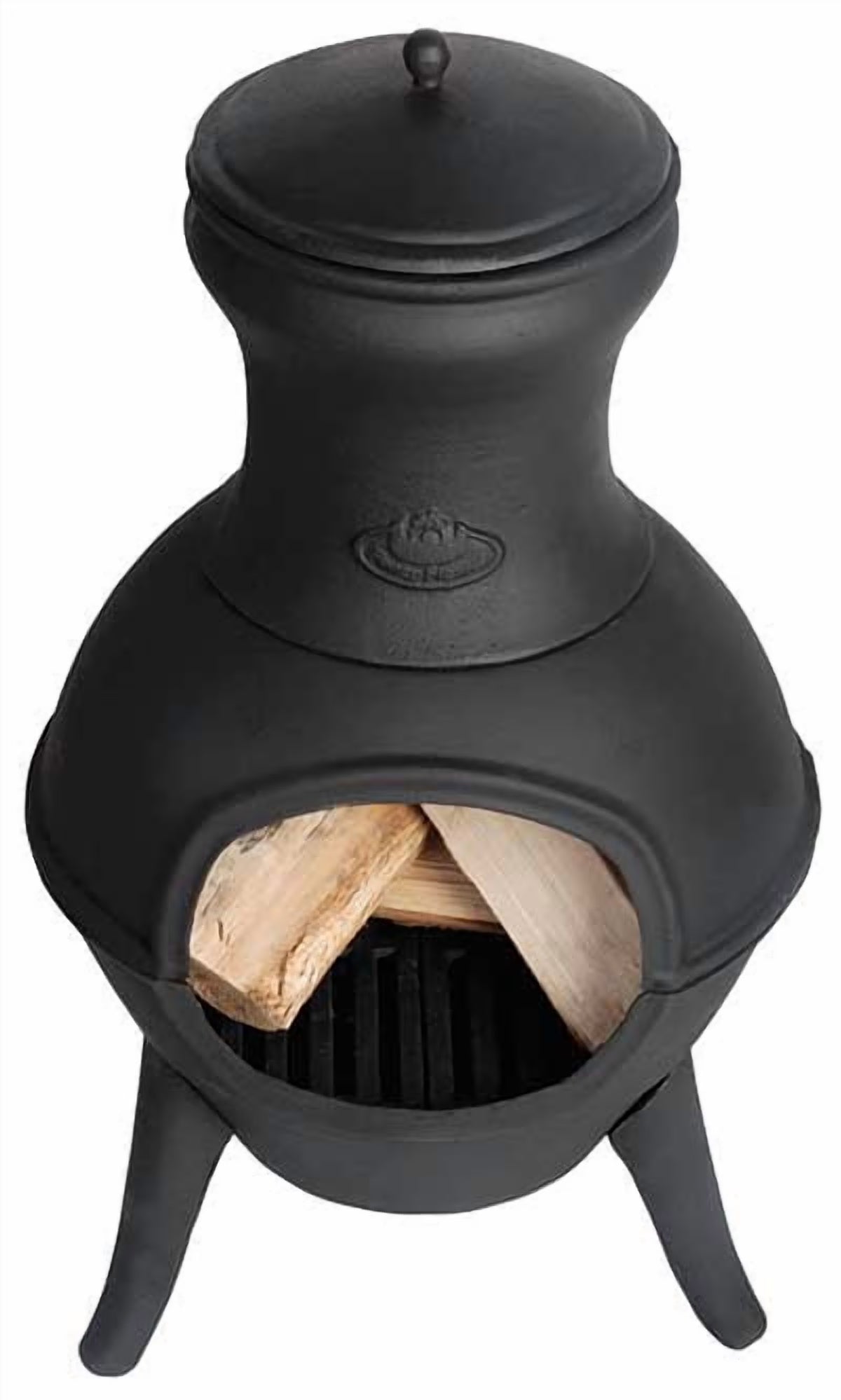 2026 NewEsschert Design 26" Black Finish Cast Iron Chiminea