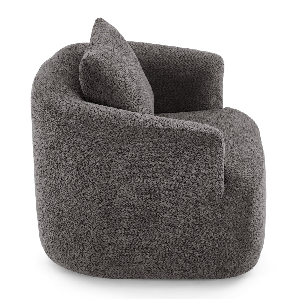 Harper & Bright Designs 360- Swivel Accent Chair, Barrel Chair Swivel Upholstered Sofa Chair with Cushion for Living Room Office, Beige