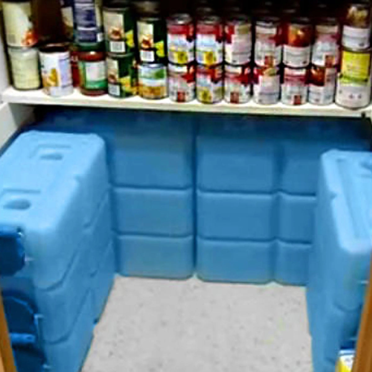 WaterBrick Stackable 3.5 Gallon Blue Water & Food Storage Container - 4 Pack