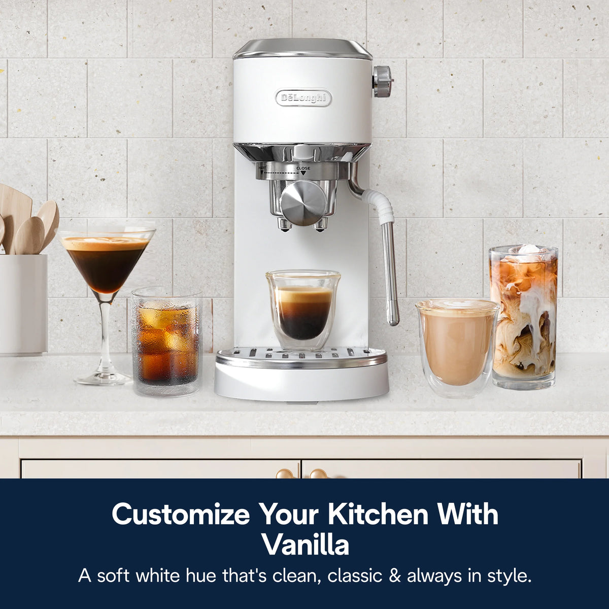 2026 NewDe’Longhi Dedica Duo Espresso Machine, Compact Size with Built in Frother for Latte Art, Brew Espresso, Cold Brew, Lattes & More, Stainless Steel