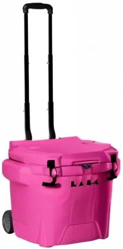 30 Quart Wheeled Hard Cooler Insulated Portable Ice Chest Box Durable, All-Terrain Rolling Cooler for Beach, Drink, Beverage, Boating, Fishing, Camping, and Outdoor Activities