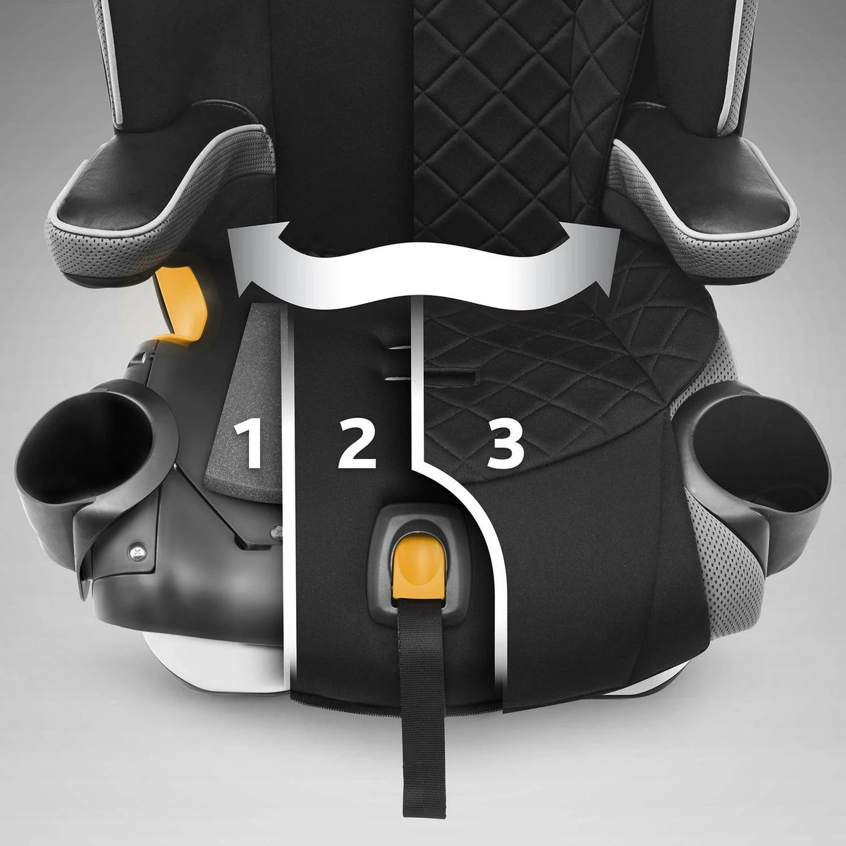 2026 NewChicco MyFit Zip Harness and Booster Car Seat - Nightfall (Black). New