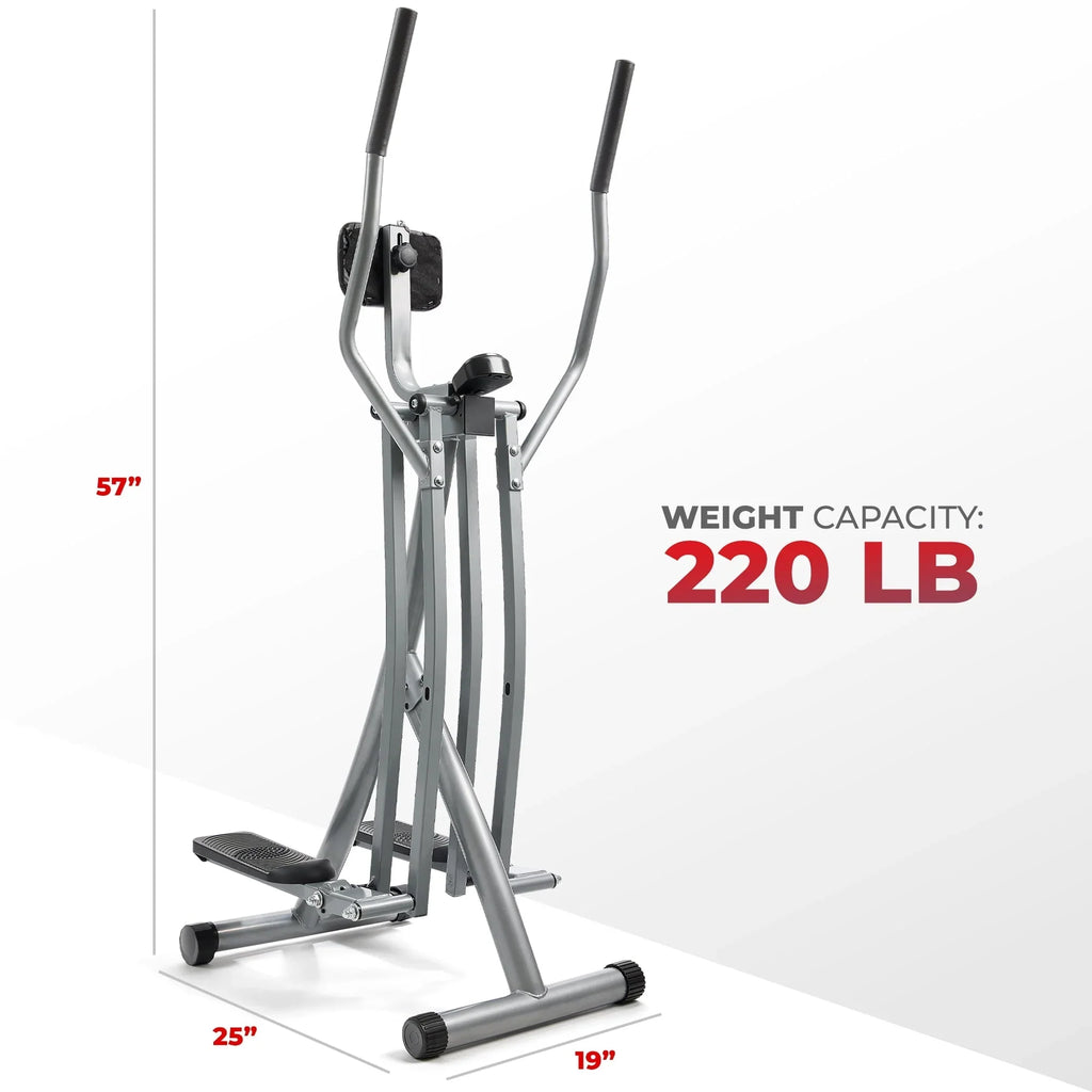2026 NewSunny Health & Fitness SF-E902 Air Walk Trainer Glider w/ LCD Monitor