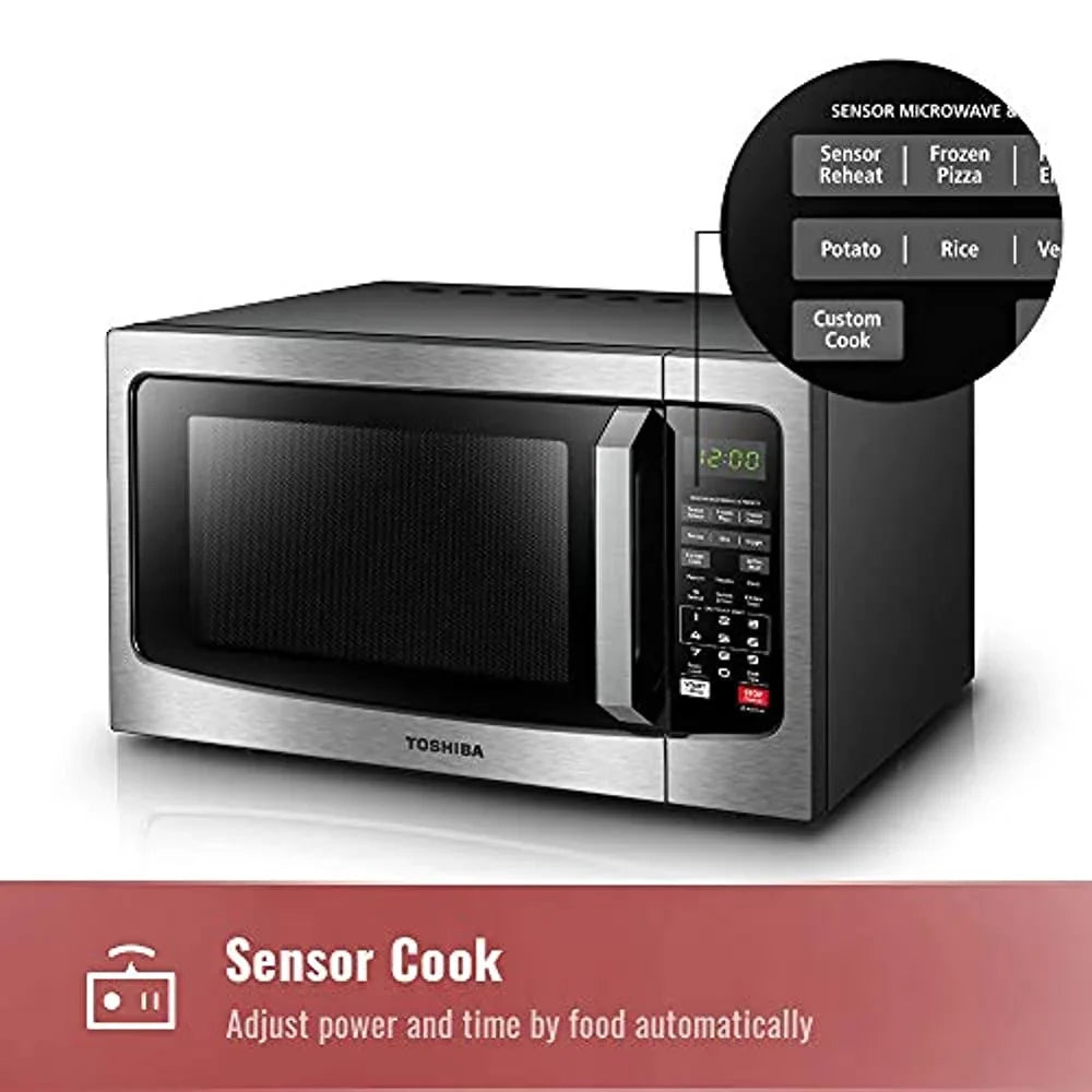 2026 NewToshiba 1.2 cu ft Countertop Microwave Ovens in Stainless Steel