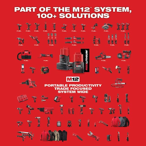 M12 FUEL 12V Lithium-Ion Brushless Cordless 4-in-1 Installation 3/8 in. Drill Driver Kit W/ M12 3/8 in. Ratchet