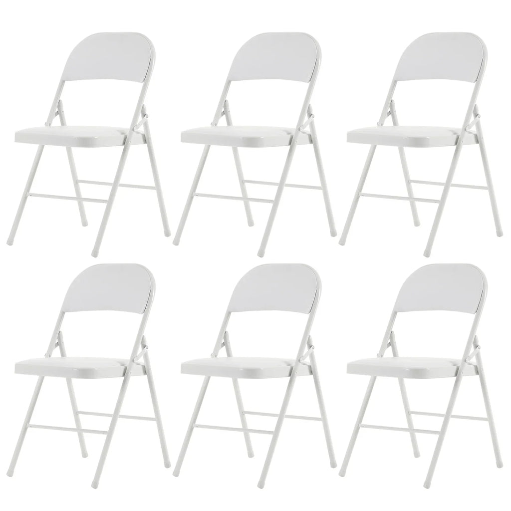 2026 New6 Pack Gray Folding Chairs with Padded Seats, Portable Stackable Foldable Chairs for Indoor & Outdoor, Commercial Seat with Metal Frame for Events Office Wedding Party, 330lbs Capacity