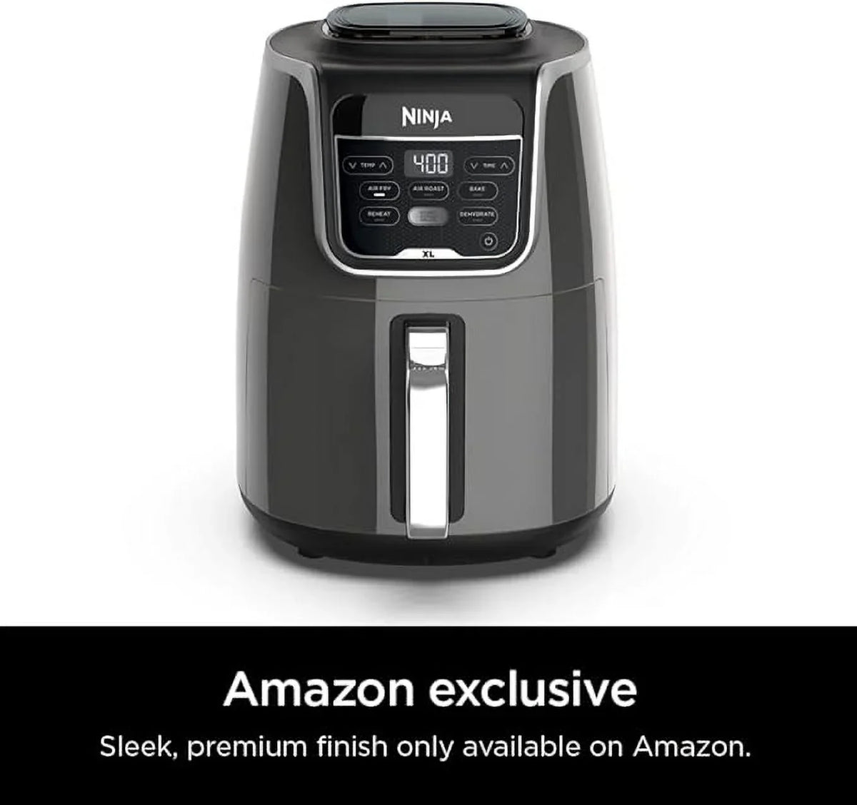 2026 NewNinja AF150AMZ Air Fryer XL, 5.5 Qt. Capacity that can Air Fry, Air Roast, Bake, Reheat & Dehydrate, with Dishwasher Safe, Nonstick Basket & Crisper Plate and a Chef-Inspired Recipe Guide, Grey