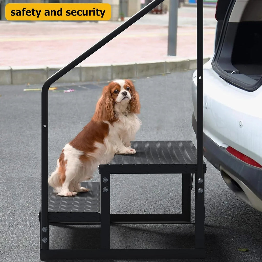 2026 NewGarvee 3 Steps Anti-Slip RV Steps, 26.7 in x 47.9 in, Alloy Steel