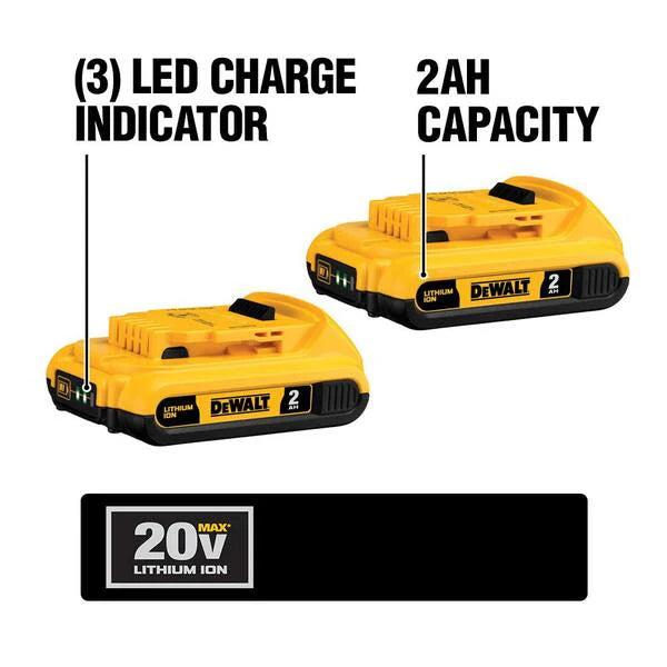 20V MAX Cordless 5 Tool Combo Kit with (2) 20V 2.0Ah Batteries and Charger
