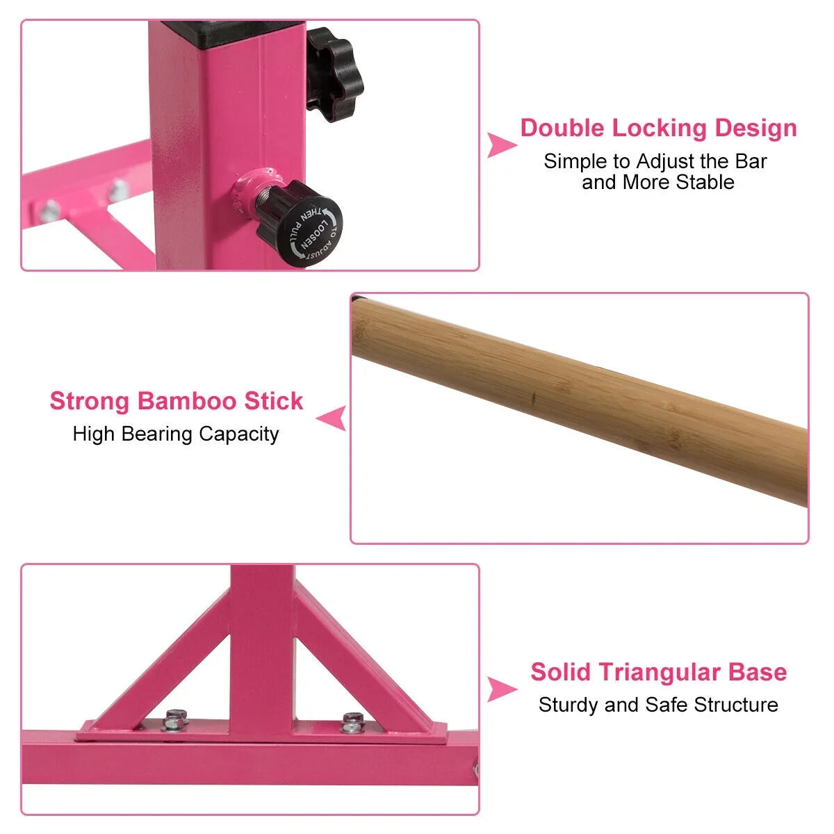 2026 NewCostway Kids Gymnastics Parallel Bars Double Horizontal Bars Adjustable Width Height