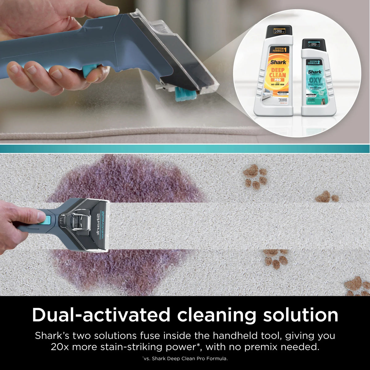 2026 NewShark StainStriker Carpet and Upholstery Cleaner, Portable with 2 Tools, 6oz Deep Clean Pro Formula and 12oz OXY Multiplier Formula, PX200 Navy/White