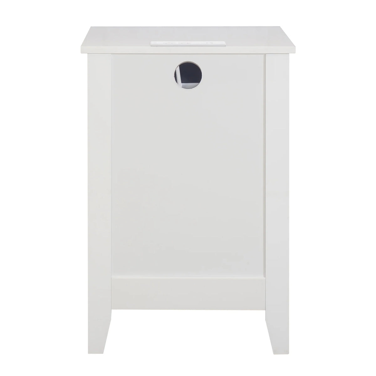 2026 NewGlavbiku Modern White 3 Drawer Nightstand Set of 2 with USB Ports & Power Outlets for Bedrooms,Adult