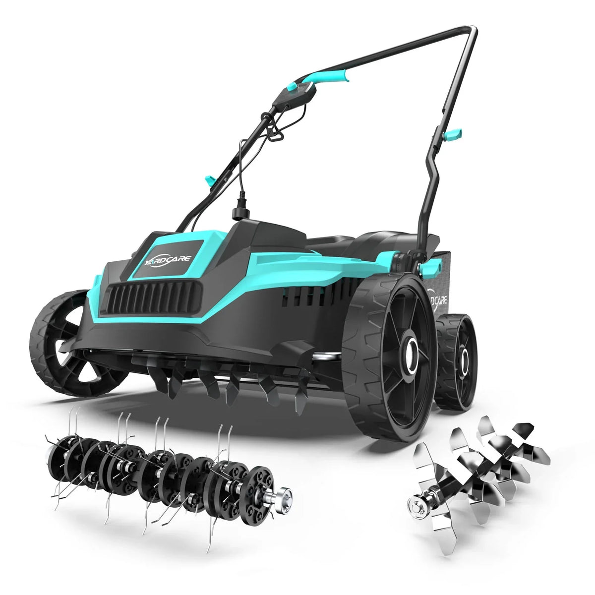 2026 New2-in-1 Scarifier and Dethatcher – Deep Soil Revitalization with High-Torque Motor, Adjustable Depth Control, Dual Safety Switch & Removable 10.5-Gallon Thatch Bag