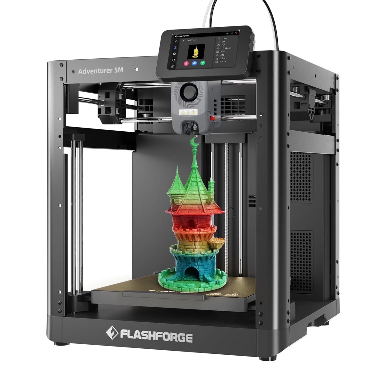 2026 NewFlashforge Adventurer 5M 3D Printer, Fully Auto Leveling & 600mm/s High Speed Printing, Black