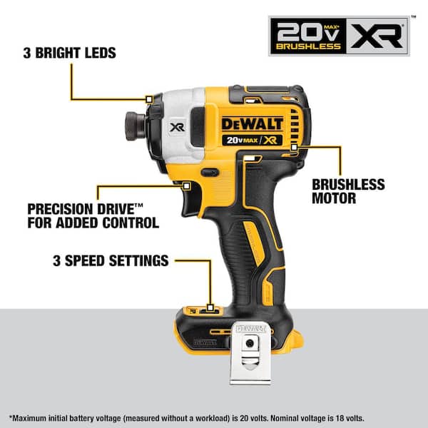 20V MAX Cordless 4 Tool Combo Kit with (2) 5.0Ah Batteries and Charger