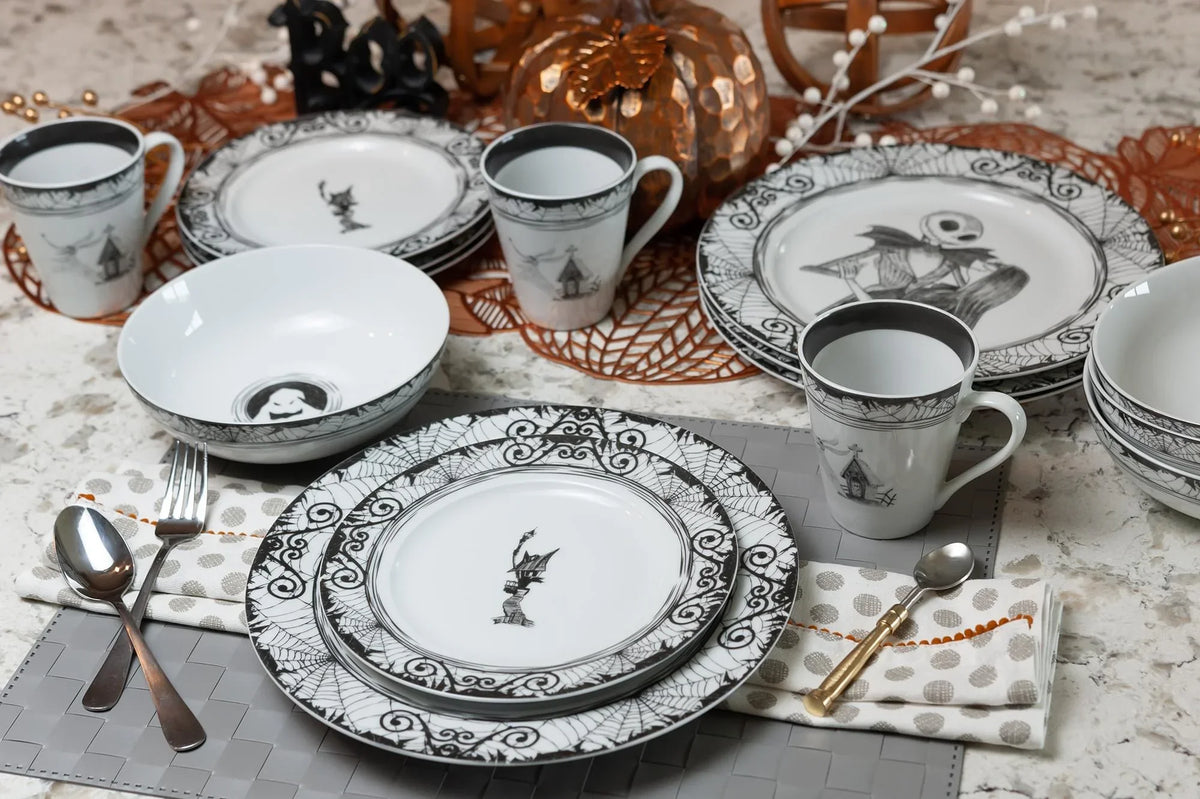 2026 NewThe Nightmare Before Christmas 16-Piece Ceramic Dinnerware Set