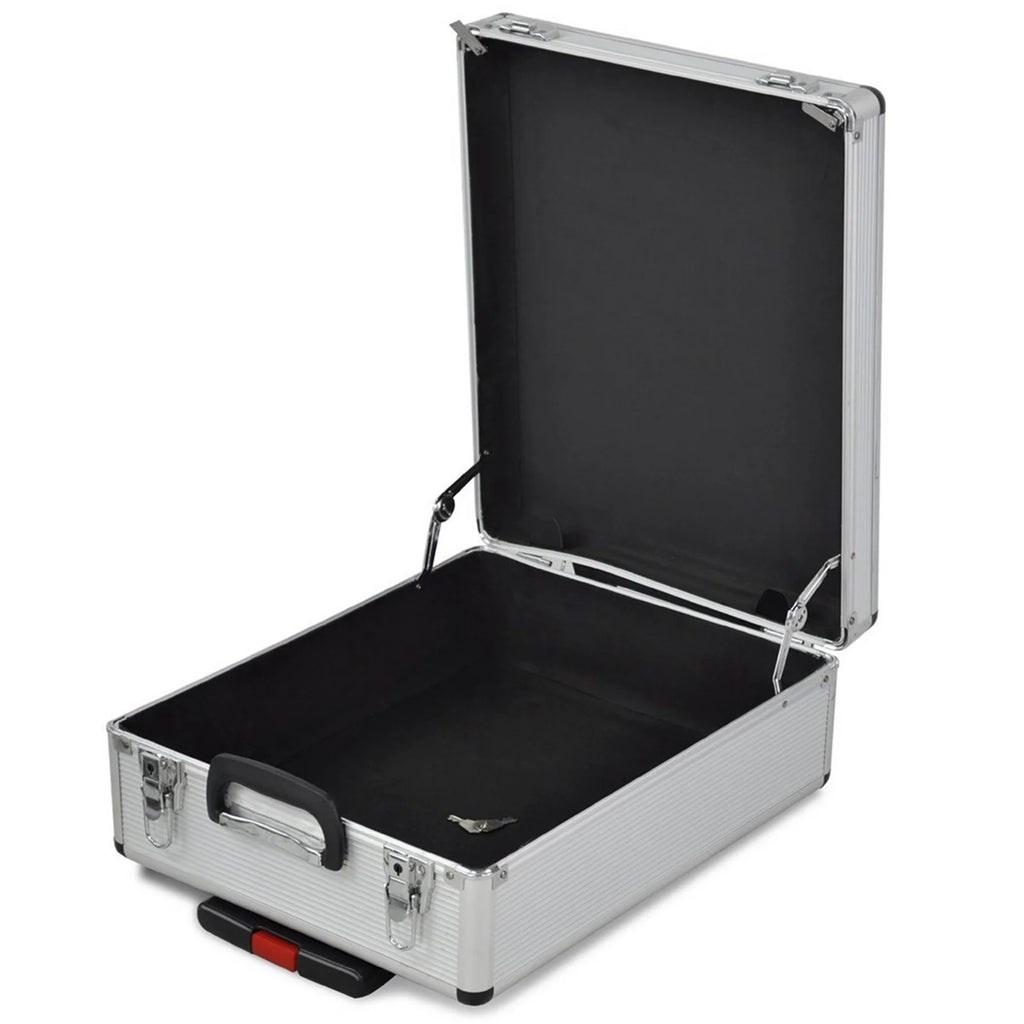 799 Pieces Professional Mechanics Hand Tool Set, Mobile Tool box on Wheels W/Ratchets&Socket, Screwdriver, Tongs, 4-layer Tool Case & Tool Kit, Silver